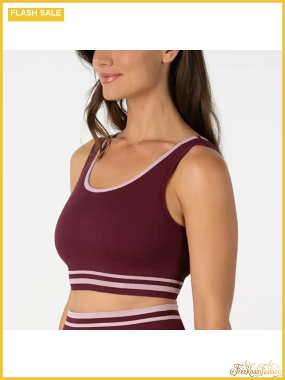 Women's Seamless Sports Bra Reversible 4-Way Wear Low Impact Wire Free